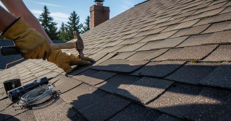 Hip Roof Shingle Repair